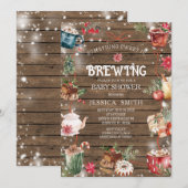 Iets zoets is het brouwen van winterhout Baby show Kaart (Voorkant / Achterkant)