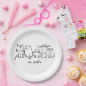 Ieuw, Mensen Grappig Poezenliefhebbers Papieren Bordje (Feest)