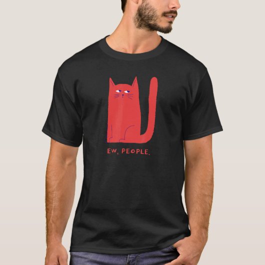 Ieuw, Mensen - Grappige Kat T-shirt (Voorkant)