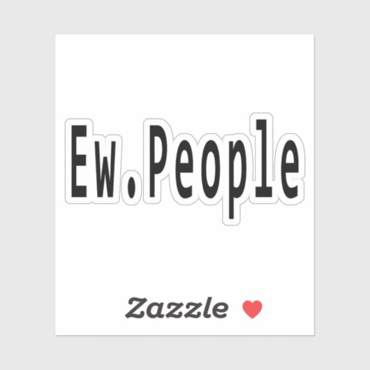 Ieuw. Mensen, ieuw, mensen, ieuw mensen, introvert Sticker (Vel)