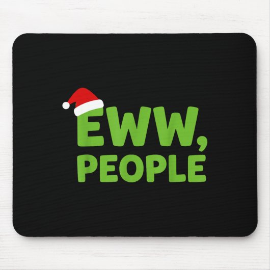 Ieuw Mensen Kerstman Hoed Grappig Kerstmannen Vrou Muismat (Voorkant)