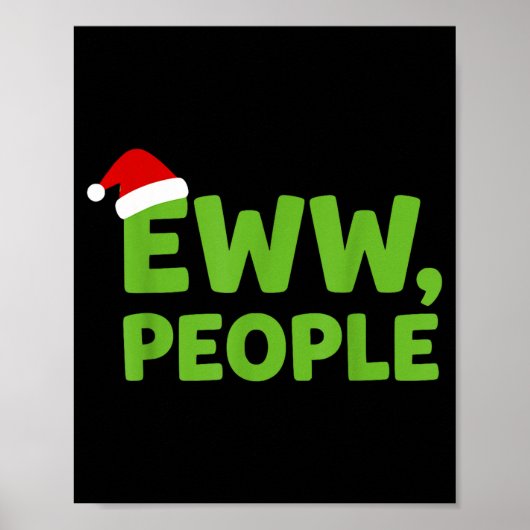 Ieuw Mensen Kerstman Hoed Grappig Kerstmannen Vrou Poster (Voorkant)