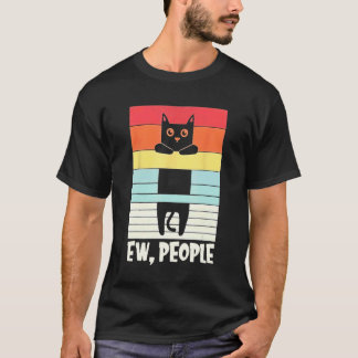 Ieuw mensen vintage zwarte kat t-shirt
