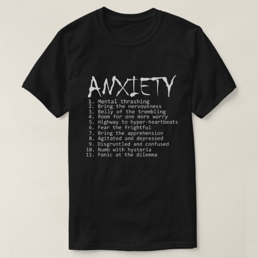 If Anxiety is een rockalbum. T-shirt (Design voorkant)
