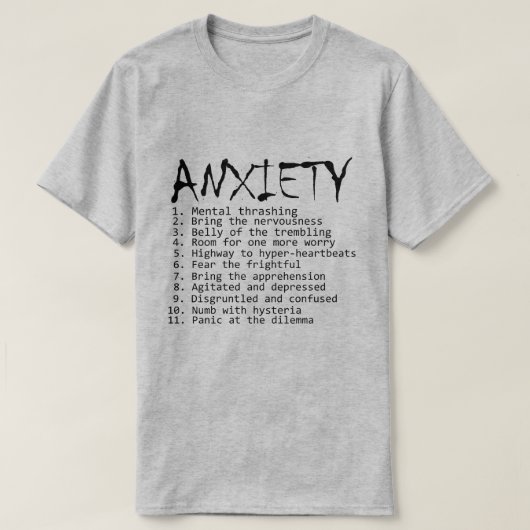 If Anxiety is een rockalbum. T-shirt (Design voorkant)