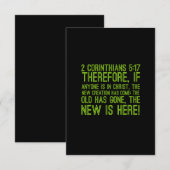 If anyone is in Christ Bible Jesus Christian relig Bedankkaart (Voorkant / Achterkant)