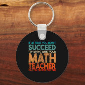If At First You Don't Succeed Try Doing Funny Math Sleutelhanger (Voorkant)