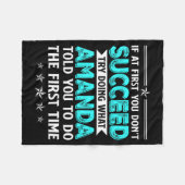 If At First You Don't Succeed Try Doing What Amand Fleece Deken (Voorkant (Horizontaal))