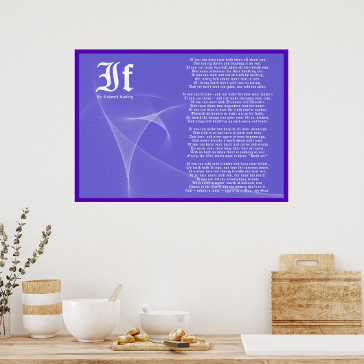 IF by Rudyard Kipling Poster Print (Keuken)