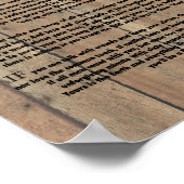 IF Citaat van Rudyard Kipling 1895 op Barn Wood Poster (Hoek)