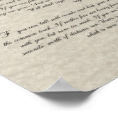 IF Citaat van Rudyard Kipling 1895 op perkament Poster (Hoek)