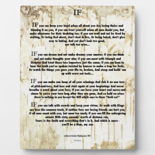 IF Citaat van Rudyard Kipling (auteur van het oerw Fotoplaat