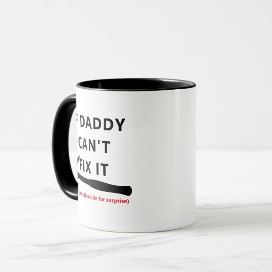 If Dad Can't Fix It Mug - Funny Sarcastic Quote! Mok (Voorkant links)