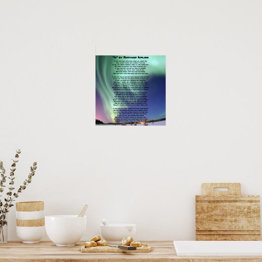 "If-" door Kipling Poster (Keuken)