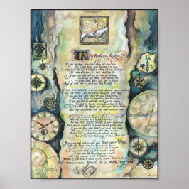 "IF" door Rudyard Kipling - kalligrafie Poster