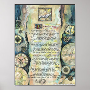 "IF" door Rudyard Kipling - kalligrafie Poster