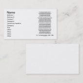 "If-" door Rudyard Kipling Visitekaartje (Voorkant / Achterkant)