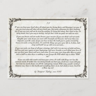 IF = een inspirerend gedicht voor jonge Mannen Briefkaart