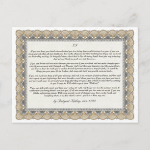 IF = een inspirerend gedicht voor jonge Mannen Briefkaart