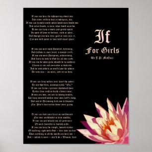 If For Girls Poem by J.P. McEvoy Print