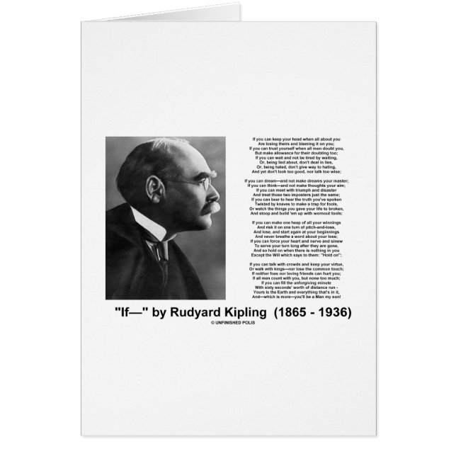 "If—" gedicht door Rudyard Kipling (Voorkant)