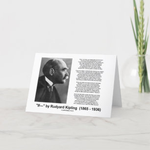 "If—" gedicht door Rudyard Kipling Kaart