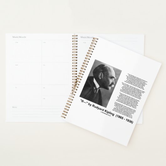 "If—" gedicht door Rudyard Kipling Planner (Display)