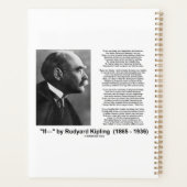 "If—" gedicht door Rudyard Kipling Planner (Achterkant)