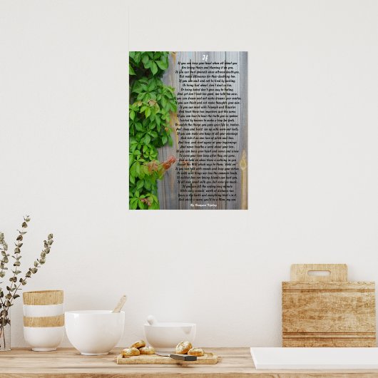 IF, gedicht door Rudyard Kipling poster (Keuken)