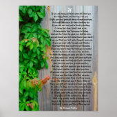 IF, gedicht door Rudyard Kipling poster (Voorkant)