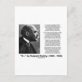"If—" gedicht van Rudyard Kipling Briefkaart (Voorkant)