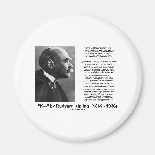 "If—" gedicht van Rudyard Kipling Magneet (Voorkant)