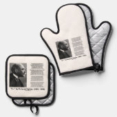 "If— " Gedicht van Rudyard Kipling Ovenwant & Pannenlap Set (Voorkant / Achterkant)