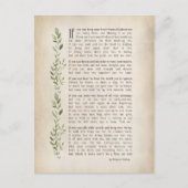 IF, Geïnspireerd gedicht van Rudyard Kipling Briefkaart (Voorkant)