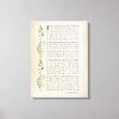 IF, Geïnspireerd gedicht van Rudyard Kipling Canvas Afdruk (Voorkant)