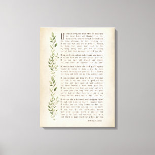 IF, Geïnspireerd gedicht van Rudyard Kipling Canvas Afdruk