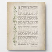 IF, Geïnspireerd gedicht van Rudyard Kipling Fotoplaat (Voorkant)