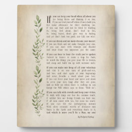 IF, Geïnspireerd gedicht van Rudyard Kipling Fotoplaat