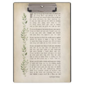 IF, Geïnspireerd gedicht van Rudyard Kipling Klembord (Voorkant)