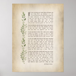 IF, Geïnspireerd gedicht van Rudyard Kipling Poster