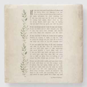 IF, Geïnspireerd gedicht van Rudyard Kipling Stenen Onderzetter