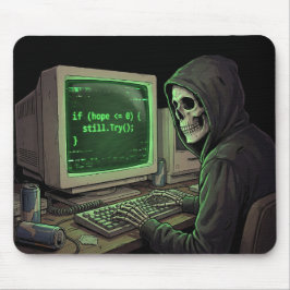 If Hope <= 0 Still Try | Cyberpunk Coding Gaming Muismat