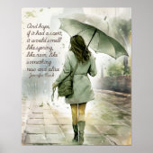 If Hope Had a Scent Watercolor Green Inspirational Poster (Voorkant)