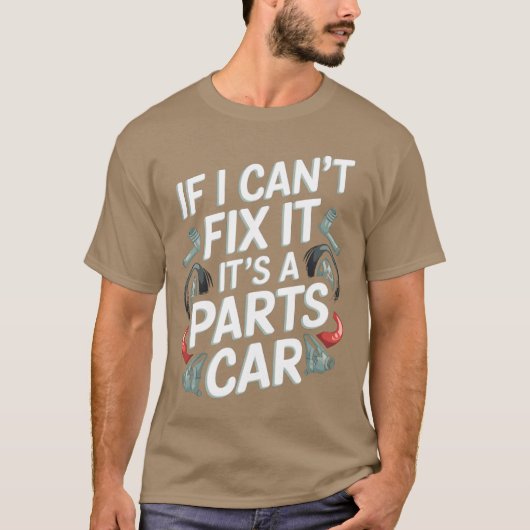 If I Cant Fi It Its Parts Car Funny Mechanic retro T-shirt (Voorkant)