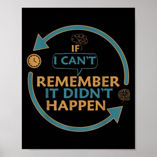 If I Can't Remember It Didn't Happen Funny Quotes  Poster (Voorkant)