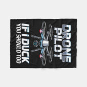 If I Duck Drone Lot Drone Operator Rc Quaopter Fly Fleece Deken (Voorkant (Horizontaal))