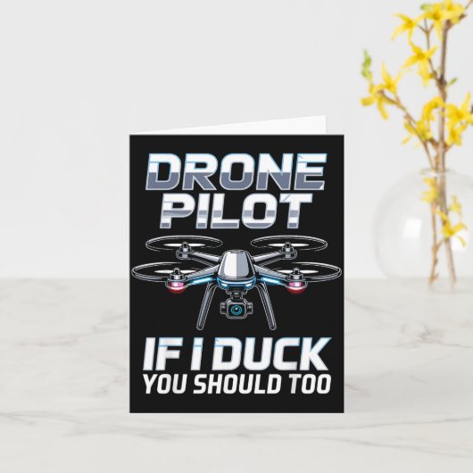 If I Duck Drone Lot Drone Operator Rc Quaopter Fly Kaart (Gele Bloem)