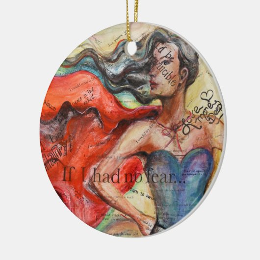 "If I huis No Fear" Art Ornament (Links)