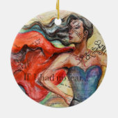 "If I huis No Fear" Art Ornament (Achterkant)