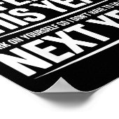 If I Offended You Work On Yourself Funny New Year Poster (Hoek)